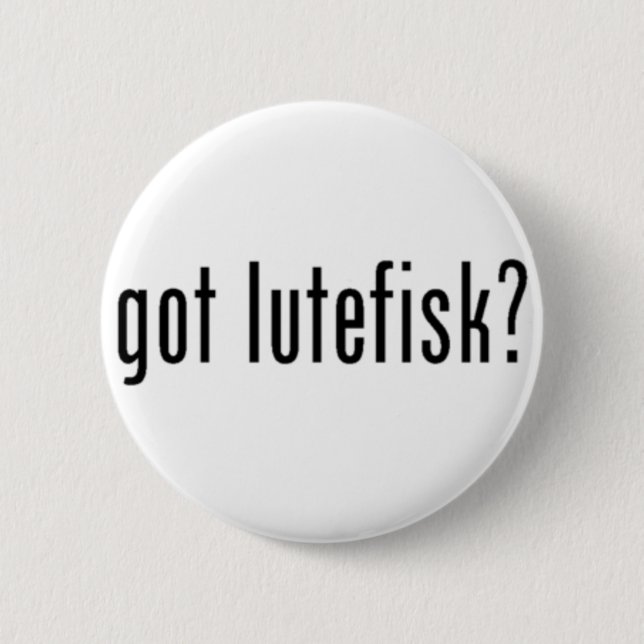 Badge Rond 5 Cm lutefisk obtenu ? bouton (Devant)