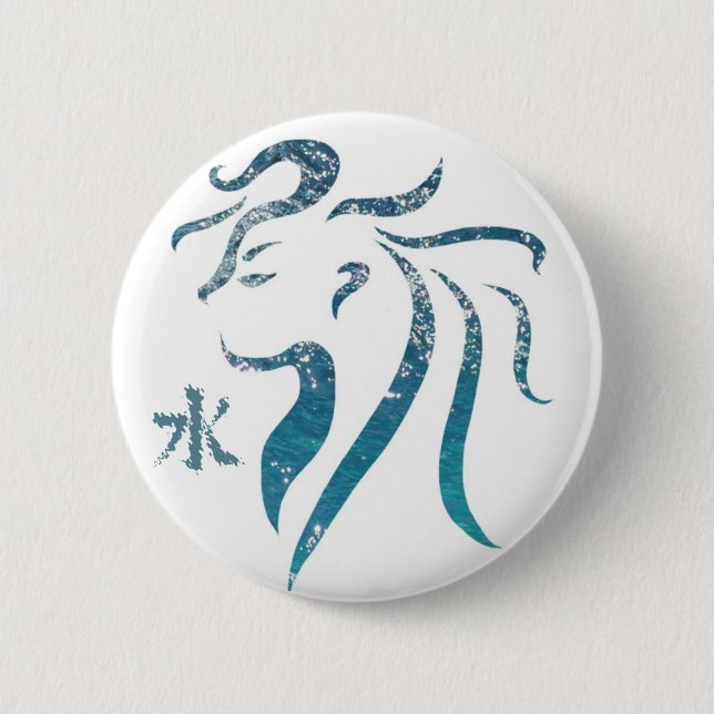 Badge Rond 5 Cm Lutin d'eau (Devant)