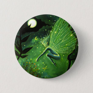 Badge Rond 5 Cm Lutin d'eau en cristal - bouton