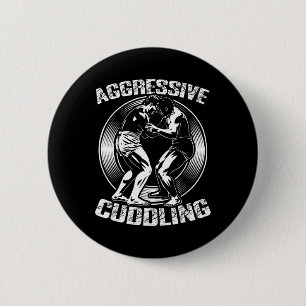Badge Rond 5 Cm Lutte agressive de bouddling Lutte Vintage rétro