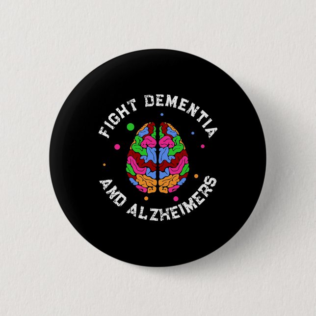 Badge Rond 5 Cm Lutte contre la démence (Devant)