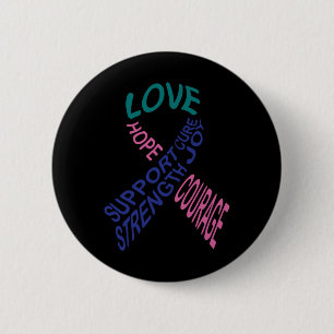 Badge Rond 5 Cm Lutte contre le cancer Ruban 13