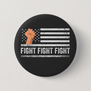 Badge Rond 5 Cm Lutte contre Trump Drapeau américain Patriotique