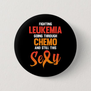 Badge Rond 5 Cm Lutter contre la leucémie Soutien au ruban orange