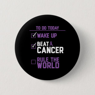 Badge Rond 5 Cm Lutter contre le cancer dans le monde