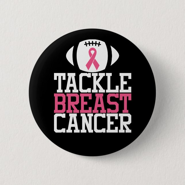Badge Rond 5 Cm Lutter contre le cancer du sein| Devis motivant (Devant)