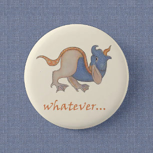 Badge Rond 5 Cm Luttrell Psalter "Quoi que..."