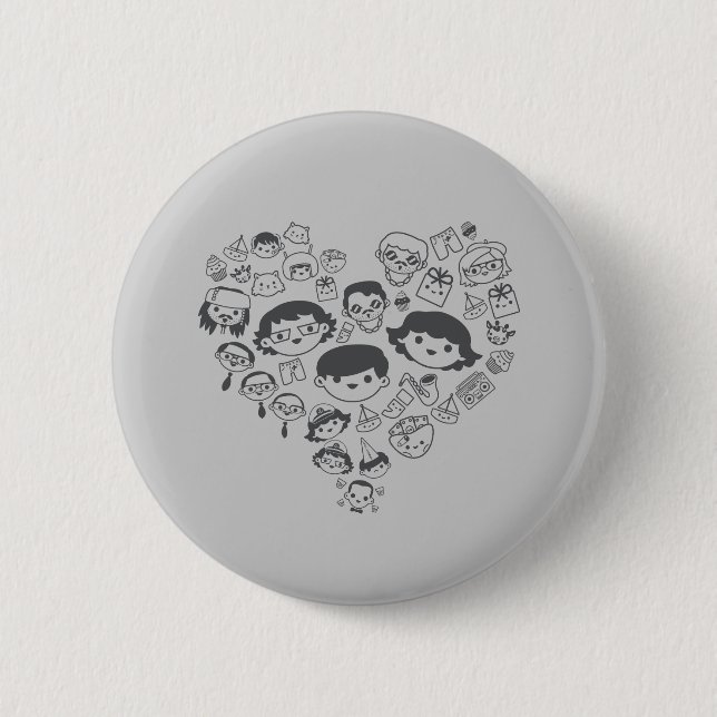 Badge Rond 5 Cm Luv (Devant)