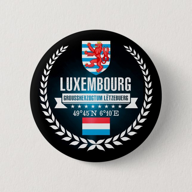 Badge Rond 5 Cm Luxembourg (Devant)