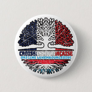 Badge Rond 5 Cm Luxembourg Luxembourg France Arbre Racines