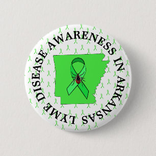 Badge Rond 5 Cm Lyme Disease Awareness in Arkansas Button