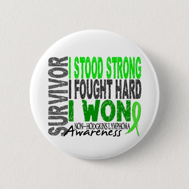 Badge Rond 5 Cm Lymphome du survivant 4 non Hodgkinien (Devant)