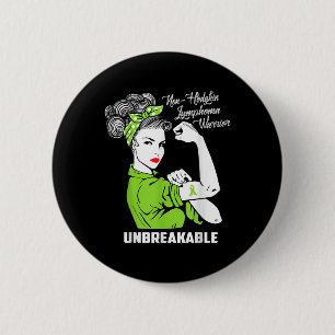 Badge Rond 5 Cm Lymphome guerrier non-hodgkiné Conscience indestru