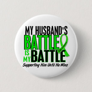 Badge Rond 5 Cm Lymphome ma bataille trop 1 mari
