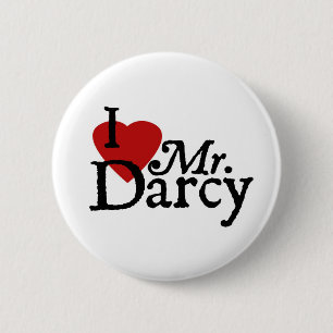 Badge Rond 5 Cm M. Darcy d'AMOUR de Jane Austen I