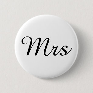 Badge Rond 5 Cm M. et Mme. élégant couple moderne assorti