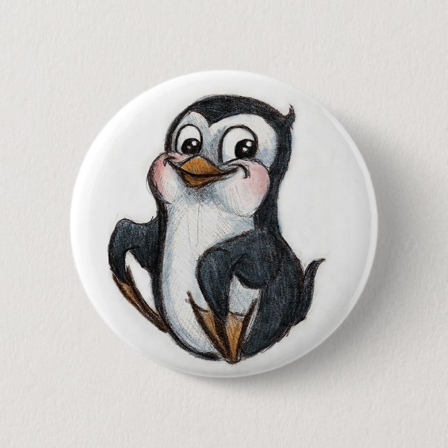 Badge Rond 5 Cm M. Penguin ! (Devant)