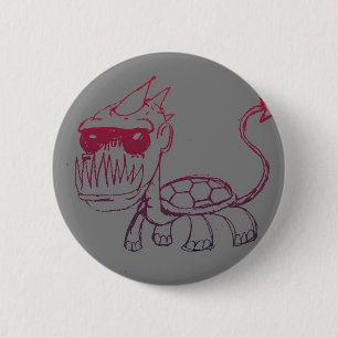 Badge Rond 5 Cm M. Turtle Monster