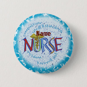 Badge Rond 5 Cm Ma devise d'infirmière