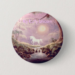 Badge Rond 5 Cm Ma licorne brumeuse