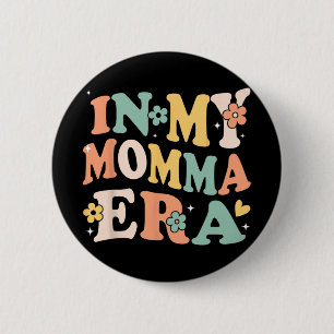 Badge Rond 5 Cm Ma période maman drôle sarcasme groovy rétro mères