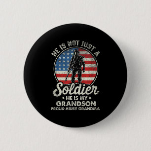 Badge Rond 5 Cm Ma petite-fille est un soldat Citation Fière grand