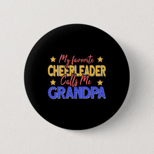 Badge Rond 5 Cm Ma pom-pom girl préférée m'appelle Grandpa Cheerle