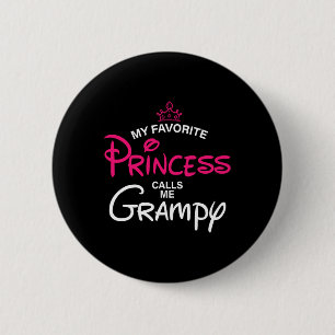 Badge Rond 5 Cm Ma Princesse Favorite M'Appelle Fille Grampy Fath
