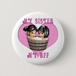 Badge Rond 5 Cm Ma Soeur MON Bain BFF