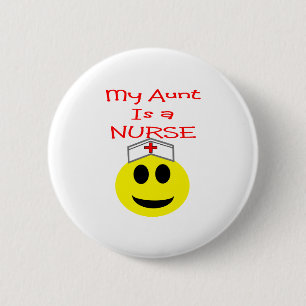 Badge Rond 5 Cm Ma tante est une INFIRMIÈRE