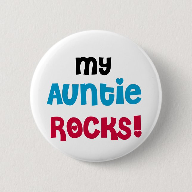 Badge Rond 5 Cm Ma tante Rocks Tshirts et cadeaux (Devant)