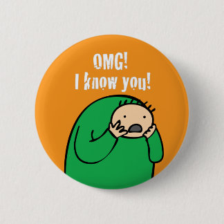 Badge Rond 5 Cm Mac OMG ! Bouton (orange)