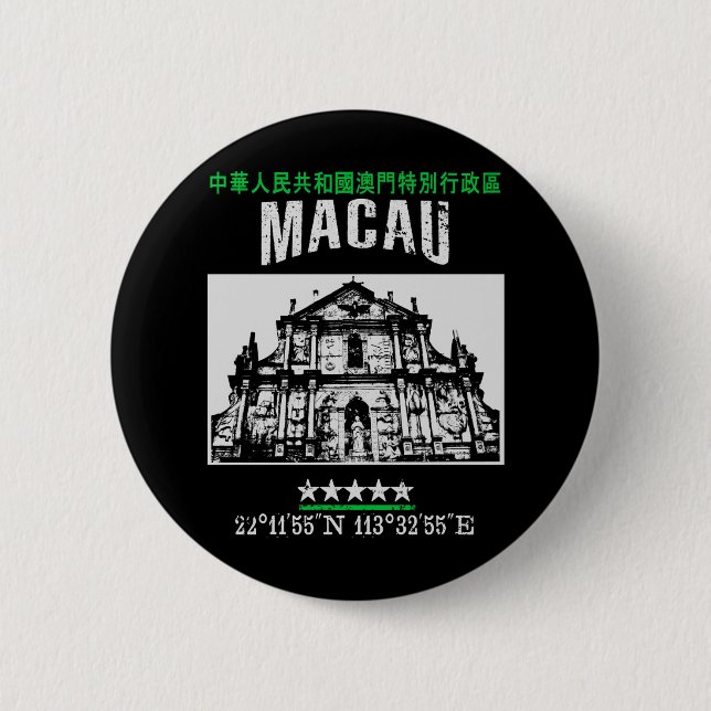 Badge Rond 5 Cm Macao (Devant)