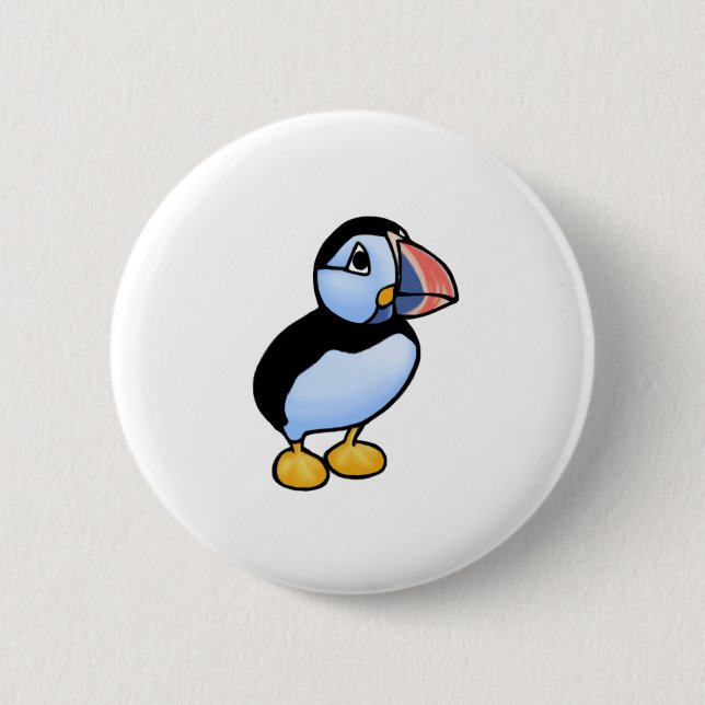 Badge Rond 5 Cm Macareux (Devant)
