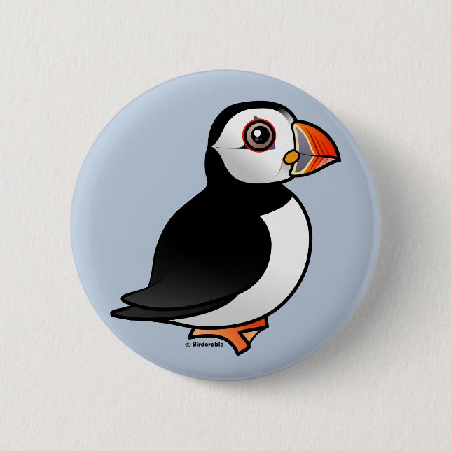 Badge Rond 5 Cm Macareux atlantique (Devant)