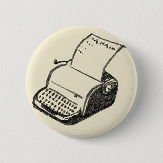 Badge Rond 5 Cm machine à écrire