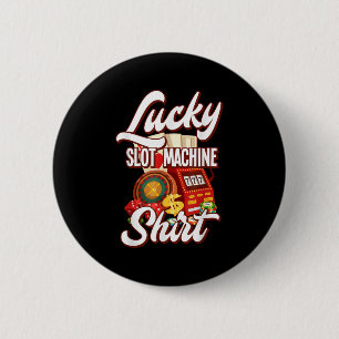 Badge Rond 5 Cm Machine à sous chanceuse Casino Las Vegas Jeux d'a