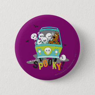 Badge Rond 5 Cm Machine éffrayante de mystère de Scooby-Doo