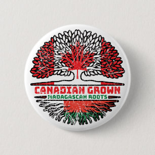 Badge Rond 5 Cm Madagascar Madagascar Racines canadiennes malgache