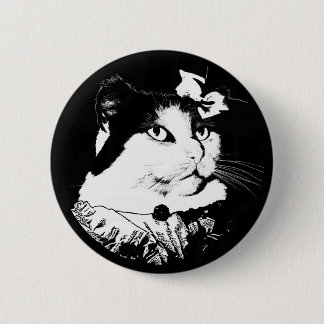 Badge Rond 5 Cm Madame Abigaïl Cat Button
