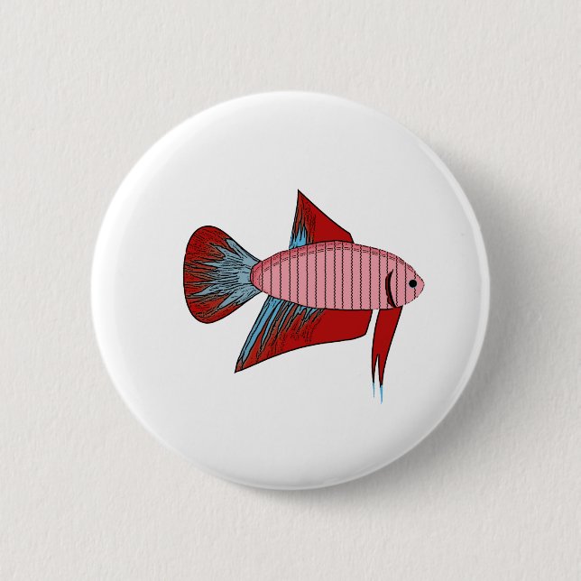 Badge Rond 5 Cm Madame Betta - Veiltail (Devant)