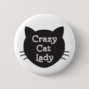 Badge Rond 5 Cm Madame folle Button de chat