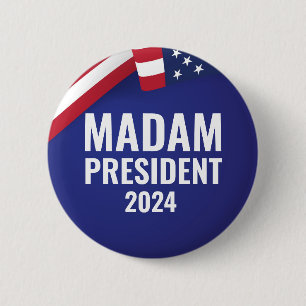 Badge Rond 5 Cm Madame la Présidente Harris 2024