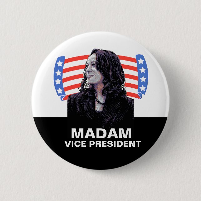 Badge Rond 5 Cm Madame la Vice-présidente (Devant)