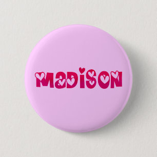 Badge Rond 5 Cm Madison dans les coeurs