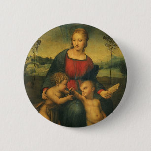 Badge Rond 5 Cm Madone du Chardonneret de Raphaël Sanzio