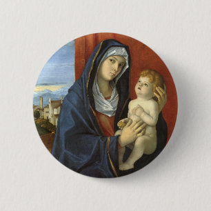 Badge Rond 5 Cm Madone et Enfant par Giovanni Bellini