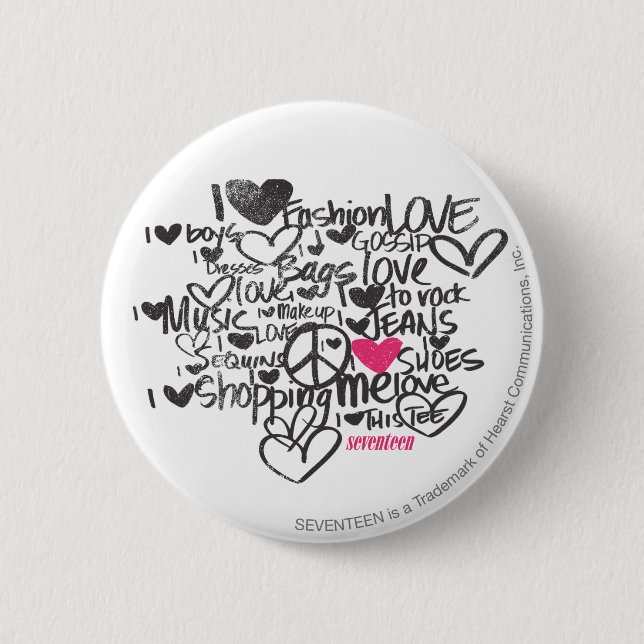 Badge Rond 5 Cm Magenta de graffiti (Devant)
