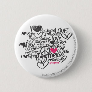 Badge Rond 5 Cm Magenta de graffiti