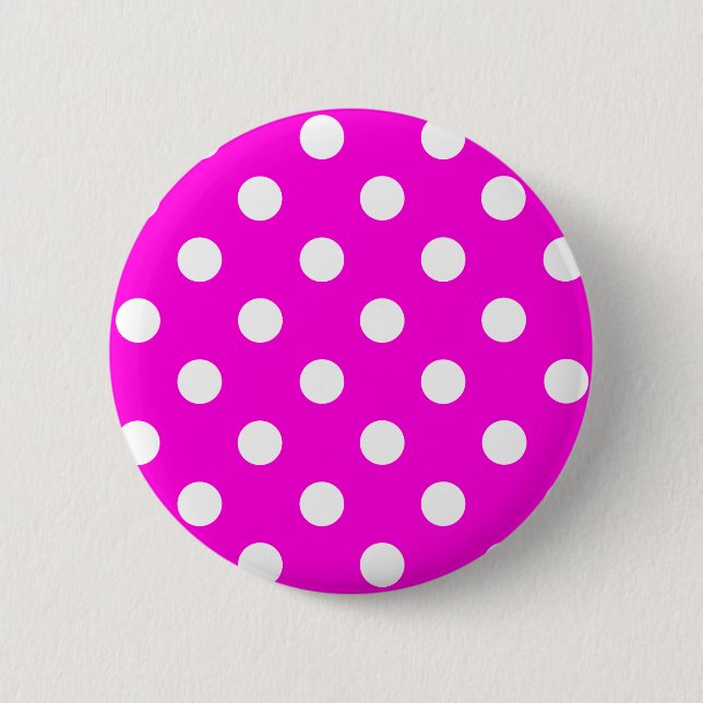 Badge Rond 5 Cm Magenta pois #FF00DC (Devant)